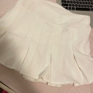 White tennis skirt. High waist rise